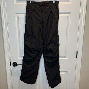 VINTAGE North Face FULL LENGTH SIDE ZIP Insulated Snow Pants Medium Black